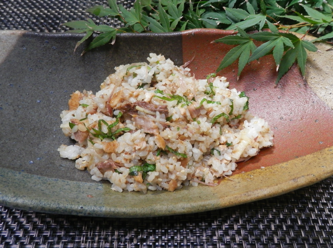 秋刀魚の蒲焼の香味混ぜごはん